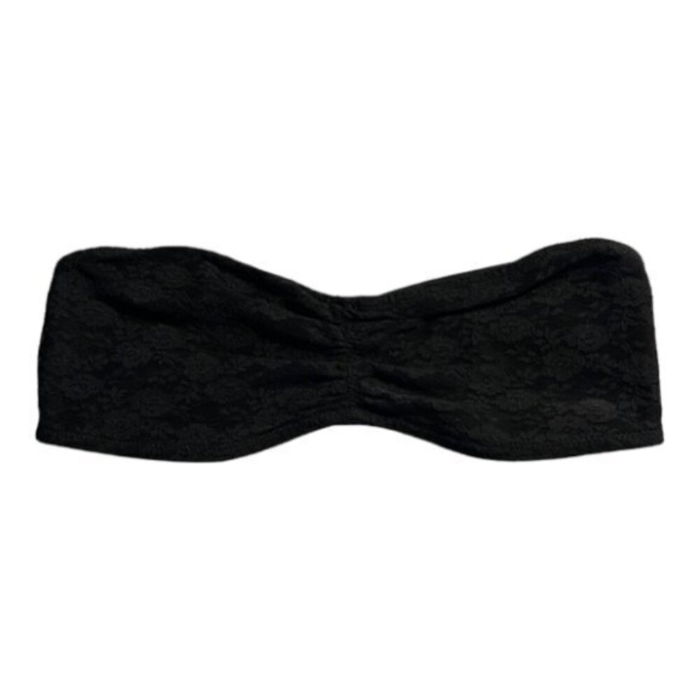 Women's Pink Victoria's Secret Lace Bandeau Black Size Medium EUC #5955